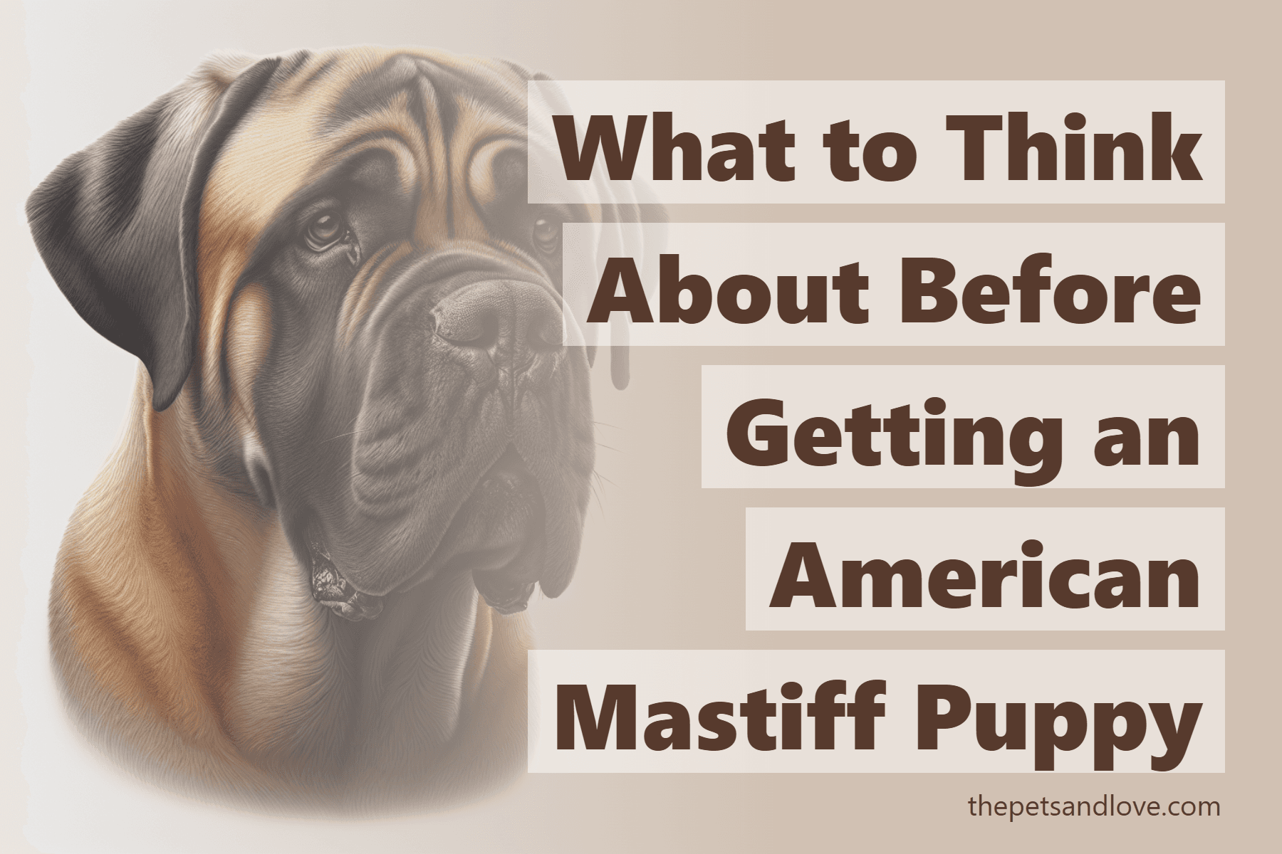What to Think About Before Getting an American Mastiff Puppy