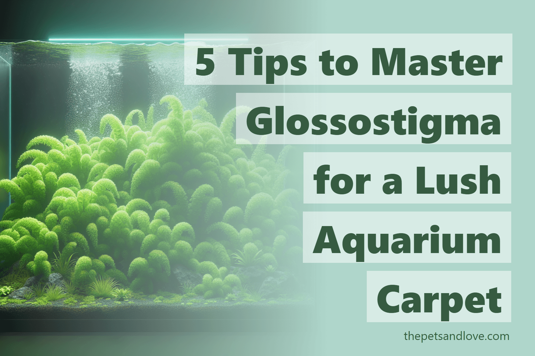 5 Tips to Master Glossostigma for a Lush Aquarium Carpet